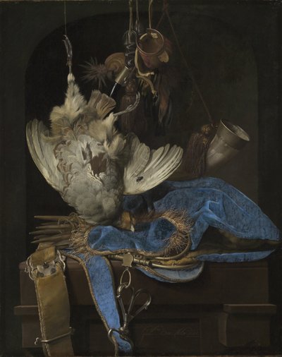 Still-Life with Hunting Equipment and Dead Birds by Willem van Aelst